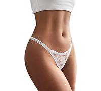 Generisch ·2025 3 PCS Femmes Culottes en Dentelle Crochet Lace Up Panty Tangas G String Lingerie Sous-vêtements Filet à Linge Machine à Laver Sous-vêtements, Blanc., M