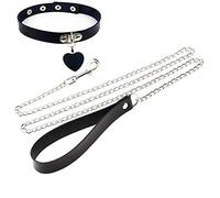 Generisch ·2025 Bijoux Accessoires Amour Forme Pendentif Chaîne à Maillons Métal Femmes Collier Traction Punk Cloche Choker Corde Accessoires String Body, taille unique, Cuir