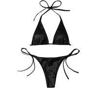 Generisch 2025 Bikini Femme Ensemble Maillot de Bain Maillot de Bain Été Femme Bandeau Bandage Bikini Ensemble Push Up Brésilien Beachwear Maillot de Bain Sexy Bikiniwear Bikini 85C, Noir , S