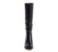 Generisch 2025 Bottes de neige au genou Bottes d'hiver chaudes à talon tendance pour femmes Bottes hautes pour femmes Chaussures d'hiver pour femmes, Noir , 40 EU