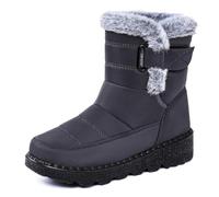 Generisch 2025 Bottes de Neige Femme Élégantes Épaissies Hiver Bottes Hautes Décontractées Chaudes pour Activités de Plein Air Confortable avec Semelle Confort ultime K Chaussures Femmes Baskets, gris