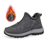 Generisch 2025 Bottes d'hiver chaudes et confortables pour hommes et femmes, à enfiler, bottes de neige moyennes, chaussures de yoga pour femme, 39-42, gris, 41 EU