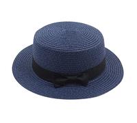 Generisch 2025 - Chapeau de paille Fedora d'été pour garçon et enfant - Large bord - Chapeau de soleil pour femme - Taille 60, o, taille unique