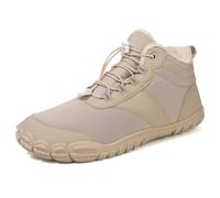 Generisch 2025 Chaussures de randonnée d'hiver pieds nus Chaussures de randonnée pour homme et femme Chaussures de course antidérapantes pour homme Chaussures d'affaires Rouge, beige, 43 EU