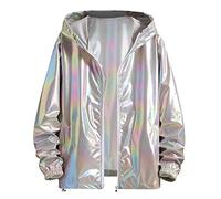 Generisch 2025- Couleur dégradée colorée surface claire poche cardigan fermeture éclair pull veste homme manteau hiver trench coat, gris, 2-L