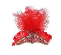 Generisch 2025 Décoration de Noël Chapeaux à la mode pour les performances sur scène. Bandeau exquis qui crée une scène pour vous aider à devenir une star des grands. (rouge, 17 cm)