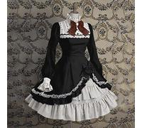 Generisch | 2025 Dentelle Party avec nœud papillon Cosplay Manches Femme Costume Long Costume Femme Kenma Kozume Cosplay (Noir, XL)