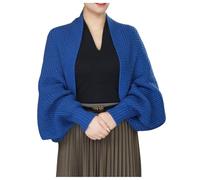 Generisch 2025 Écharpe en tricot ample à manches longues tempérament cardigan écharpe fonctionnelle S pour homme, bleu, taille unique