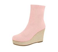 Generisch 2025 Élégantes bottines moyennes avec talon fin - L'alternative parfaite aux bottines chics pour tout le monde, Rose, 39 EU