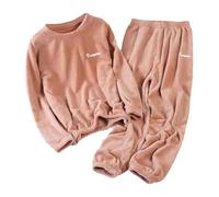 Generisch 2025 Ensemble de pyjama d'hiver en polaire de corail en tailles grandes pour femmes, vêtements de nuit en flanelle épaisse, vêtements de maison chauds pour couples, hommes, pour l'intérieur