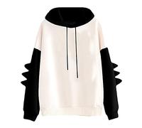 Generisch 2025 Femme Cardigan Imprimé Formel Manches Longues Business Bureau Veste Manteau Blouse Hoodie Manches Courtes Femme, Noir , M