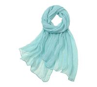Generisch 2025 - Femmes-Été Décontracté Multicolore Coloré Normal Mousseline de Soie Mince Régulier Écharpe de Protection Solaire Foulard Nettoyeur Oreilles Chien Foulards, bleu clair, taille unique
