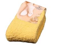 Generisch 2025 - Femmes Hiver Couleur Chaude Chaussettes de Sol Lit Principal Chaussettes Douces Chauffantes 36, jaune, taille unique