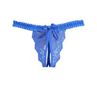 Generisch 2025 Femmes Sous-vêtements Ouvert Sous-vêtements Dentelle Transparent T-Pantalons Tanga Femmes Sous-vêtements Noir Ensemble, bleu, S