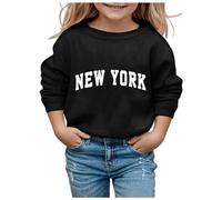 Generisch 2025 Filles Garçons Sweat à Capuche Manches Longues Sweat-shirt Doux Sweat à Capuche Graphique Enfants Mignon Pull Haut Vêtements pour Filles Chats Pulls, Noir , 7-8 ans