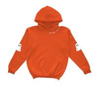 Generisch 2025 Filles Halloween Sweat à Capuche Manches Longues Loose Fit Pull Sweatshirt avec Imprimé Mignon Vêtements pour Enfants Décontractés pour Enfants pour Hiver Pull Hibou Fille, Orange, 5-6