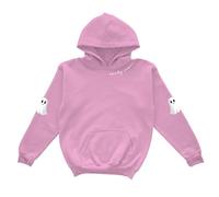 Generisch 2025 Filles Halloween Sweat à Capuche Manches Longues Loose Fit Pull Sweatshirt avec Imprimé Mignon Vêtements pour Enfants Décontractés pour Enfants pour Hiver Pull Hibou Fille, Rose, 2-3