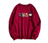 Generisch 2025 Halloween Sweatshirt Femmes Halloween Imprimé Mignon Pull à Manches Longues Pull à Capuche Pull à Capuche Femmes, h, M