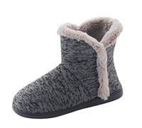 Generisch 2025 Hiver Hommes Modèles Maison Bottes Doux Chaud Hiver Maison Bottes Épais Chaussures en Coton Hommes Chaussures Bateau, gris, 41 EU
