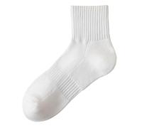 Generisch 2025 Hommes Hiver Simple Couleur Solide Serviette Bas Nid d'abeille Non Slip Sport Basketball Chaussettes Respirantes Handball Drôle, Blanc., taille unique