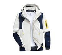 Generisch 2025 Hommes Printemps Trois en une Amovible Deux Pièces Jeunesse Extérieur Manches Longues Capuche Bloc de Couleur Veste Homme Taille L, a, XL