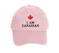 Generisch 2025 - Le Canada n'est pas pour Chapeau Casquette de baseball vintage délavée I Canada Casquette de papa réglable pour hommes femmes Casquette Werder, Rose, taille unique