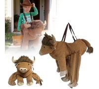 Generisch 2025 - Le costume d'équitation de vache est parfait pour les fêtes d'enfants et autres célébrations. Ce costume de cosplay de vache pour le jardin a des bretelles réglables pour un enfilage