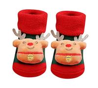 Generisch 2025 Noël Bébé Chaussettes pour Enfants Garçon Fille Chaussettes Semelle Souple Antidérapante Chaussures pour Petits Enfants Cadeaux de Princesse 1, d, taille unique