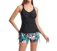 Generisch 2025 Nouveau Maillot de Bain Femme Grande Taille Sexy Angle Plat Imprimé Maillot de Bain Séparé Maillot de Bain pour Femme, vert, M