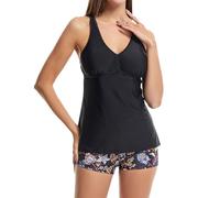 Generisch 2025 Nouveau Maillot de Bain Femme Grande Taille Sexy Angle Plat Imprimé Maillot de Bain Séparé Maillot de Bain pour Femme, lilas, M