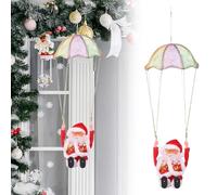 Generisch 2025 Parachute Tumbling Santa Nouveauté avec musique action amusante pour la fête de Noël (rouge, 18 x 10 x 13 cm)