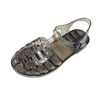 Generisch 2025-Sandale Slides Chaussures d'été Femmes 2022 Été Couleur Unie Trou Mode Simple Sandales romaines, BK2., 38 EU