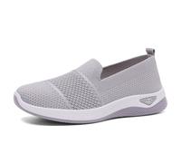 Generisch 2025-Sandale Slides Chaussures d'été pour femmes Chaussures en toile confortables et respirantes pour femmes avec semelle souple, gris, 41 EU