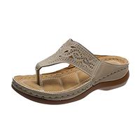 Generisch 2025 Sandales d'été pour femmes Chaussures respirantes à double semelle Chaussures de loisirs Sandales d'extérieur Sandales décontractées pour femme, gris, 41 EU