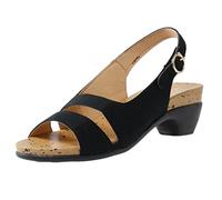 Generisch 2025 Sandales pour femmes élégantes et confortables Bout ouvert Sandales à talons bas épais Sandales à talons épais Sandales à talons d'été pour femmes Sangle inférieure à 20, Noir , 37 EU