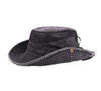 Generisch 2025 Seau d'escalade Broderie Chapeaux Visière Coton Extérieur Hommes Fisherman Mesh Chapeau Cabine Chapeau de Pêcheur Femme Bleu Foncé, Noir , taille unique