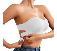 Generisch 2025 Soutien-gorge confortable en nylon extensible pour femme pour le quotidien, la saison de mariage, robe de mariée sans bretelles, soutien sans couture, Blanc., M