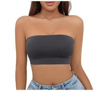 Generisch 2025 Soutien-gorge pour femme, pas grande taille, tombe de la poitrine de la fille, avec une ligne sur les épaules, haut à langer, sous-vêtement de soutien, gris, L