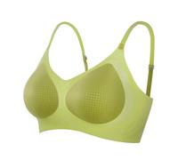 Generisch ~2025 Soutien-gorge pour femme ultra fin, frais et sans coutures pour gros seins avec petit soutien doux respirant en gelée super push, vert, XL