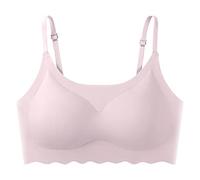 Generisch -2025 Soutien-gorge ultra fin en soie pour femme, confortable, beauté, dos, yoga, gym, course, entraînement avec coussinets amovibles, léger, PK2, S