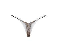 Generisch 2025 String pour femme taille basse, slip bikini double couche léopard sous-vêtements, kaki, M
