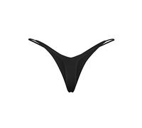 Generisch 2025 String pour femme taille basse, slip bikini double couche léopard sous-vêtements, Noir , M