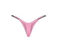 Generisch 2025 String pour femme taille basse, slip bikini double couche léopard sous-vêtements, Rose, M