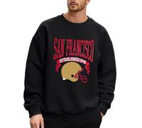 Generisch 2025 Sweat à capuche pour homme Football Grande taille Pull Mode Sweatshirts Vacances Logo Imprimé Vêtements Hauts Hip Hop Oversize Sweatshirts Fausse fourrure Homme, Noir , XXL