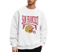 Generisch 2025 Sweat à capuche pour homme Football Grande taille Pull Mode Sweatshirts Vacances Logo Imprimé Vêtements Hauts Hip Hop Oversize Sweatshirts Fausse fourrure Homme, Blanc., M
