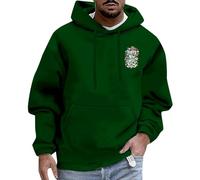 Generisch 2025 Tendance Hommes et Femmes avec le même sweat à capuche du Nouvel An Casual Sports Mode Nouvel An Essentiel Top Sweat à capuche rouge, Vert foncé., M