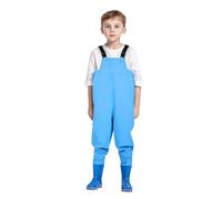 Generisch 2025 Waders pour enfants Waders de pêche pour tout-petits Waders imperméables pour la chasse avec bottes, bleu, 10-11 ans