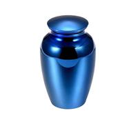 Generisch 2026 1 petit récipient à souvenirs en alliage d'aluminium avec bouchon à vis sécurisé pour les membres de la famille bien-aimés et chats (bleu, 6,5 x 4,5 cm)