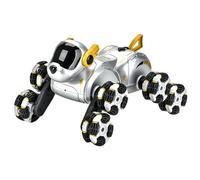 Generisch 2026 - 8 cascades mécaniques transformables avec télécommande - Fonction de transformation d'escalade - Lumières LED - Effets musicaux - Parfait pour les tout-petits (argenté, 17 x 17 x 27