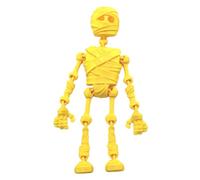 Generisch 2026 Aimant de réfrigérateur imprimé 3D amusant, mini aimants de réfrigérateur avec articulations, casier de réfrigérateur humain coloré, décorations d'Halloween (jaune, taille unique)